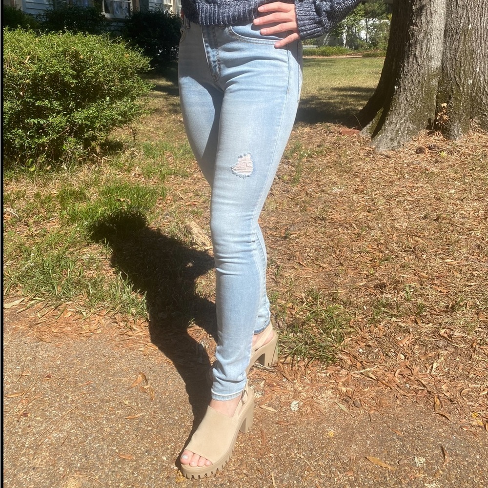 high rise jeans